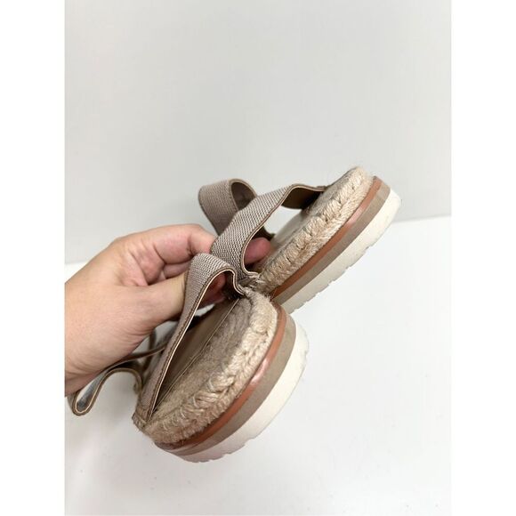 Vince Camuto Espadrille Sandals Womens Tan Size 10 Kolindia Elastic Ankle Strap - Picture 7 of 10
